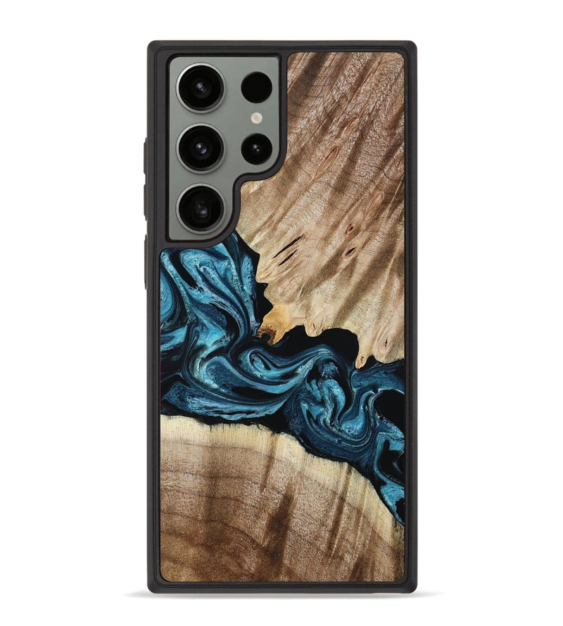 Galaxy S23 Ultra Wood Phone Case - Bernie (Blue, 801220)