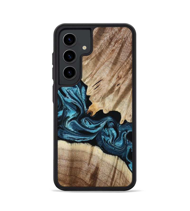 Galaxy S24 Wood Phone Case - Bernie (Blue, 801220)