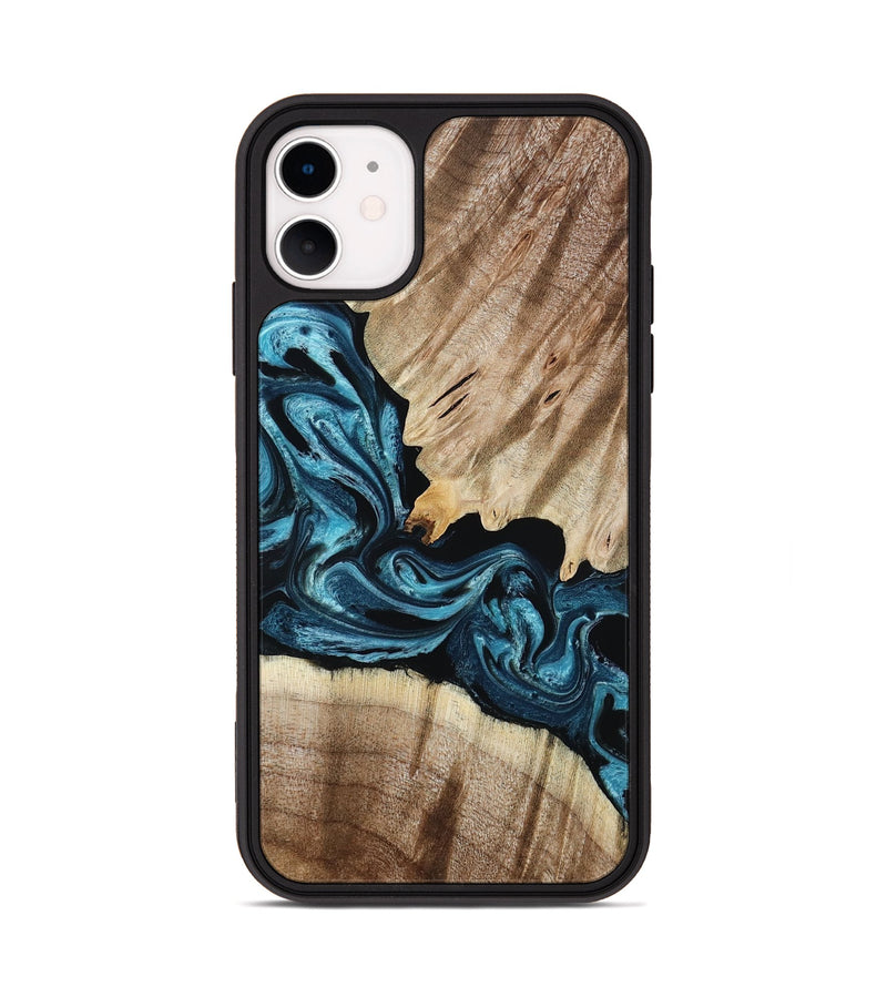 iPhone 11 Wood Phone Case - Bernie (Blue, 801220)
