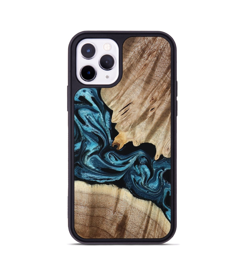 iPhone 11 Pro Wood Phone Case - Bernie (Blue, 801220)