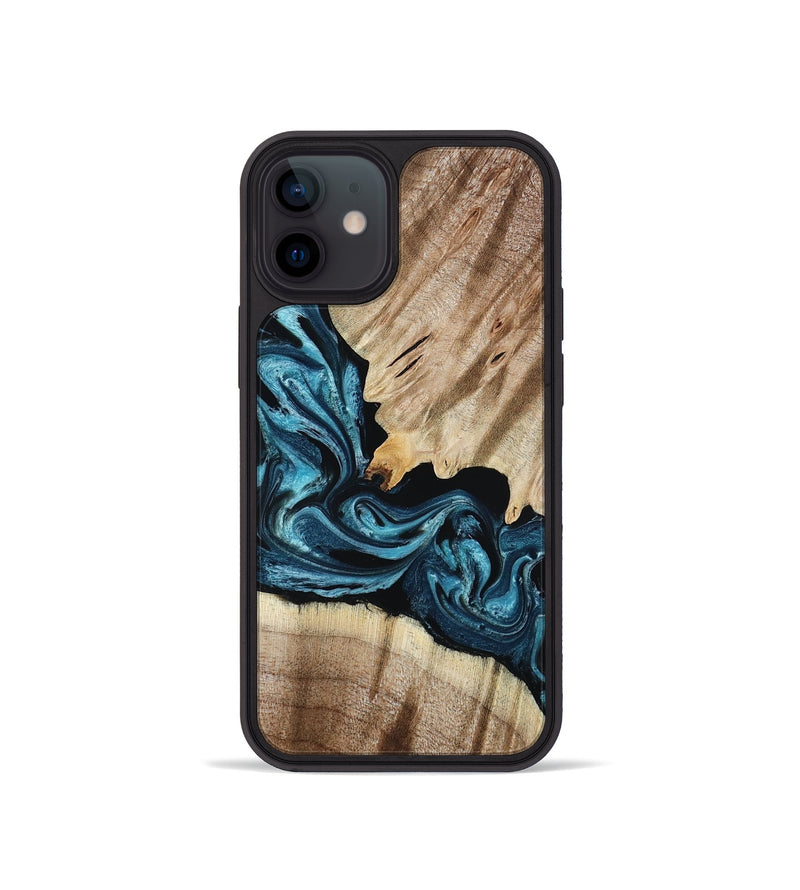 iPhone 12 mini Wood Phone Case - Bernie (Blue, 801220)