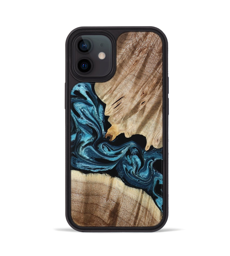 iPhone 12 Wood Phone Case - Bernie (Blue, 801220)