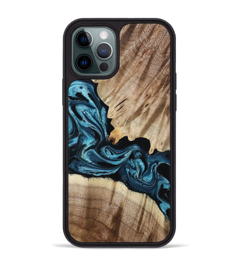iPhone 12 Pro Max Wood Phone Case - Bernie (Blue, 801220)