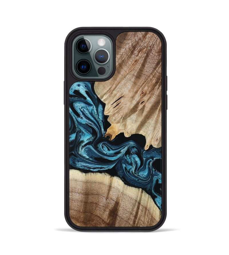 iPhone 12 Pro Wood Phone Case - Bernie (Blue, 801220)