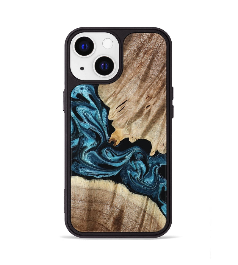 iPhone 13 Wood Phone Case - Bernie (Blue, 801220)
