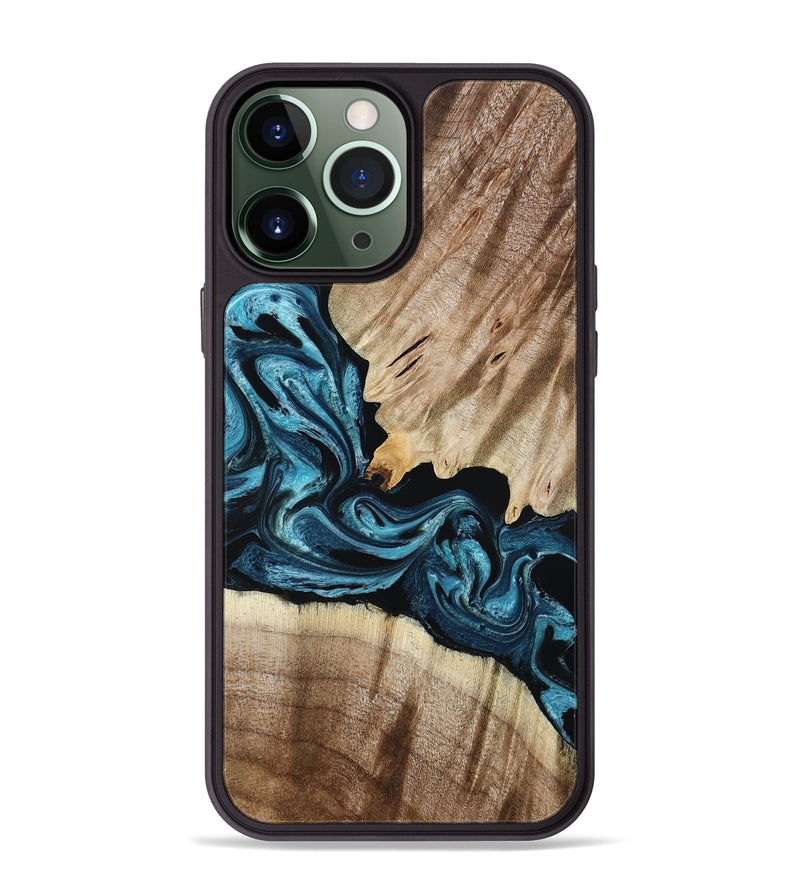 iPhone 13 Pro Max Wood Phone Case - Bernie (Blue, 801220)