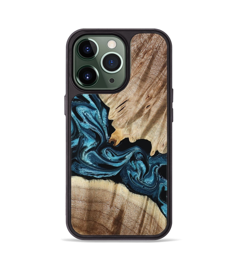 iPhone 13 Pro Wood Phone Case - Bernie (Blue, 801220)