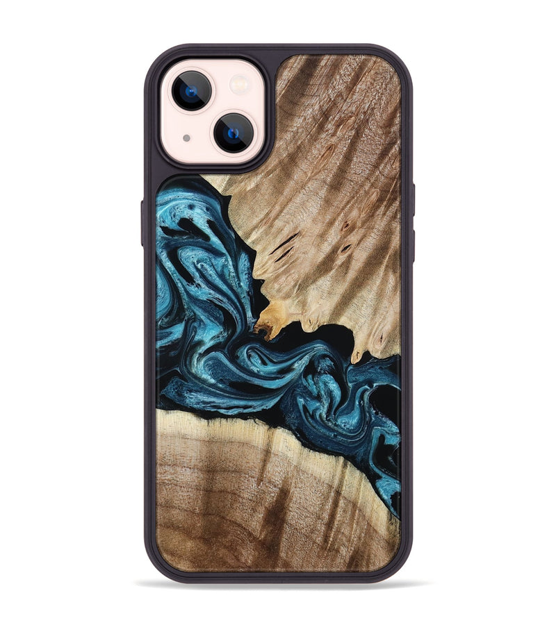 iPhone 14 Plus Wood Phone Case - Bernie (Blue, 801220)