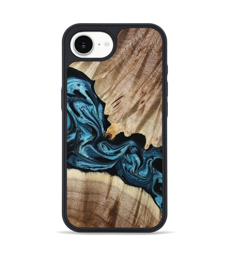 iPhone 16e Wood Phone Case - Bernie (Blue, 801220)