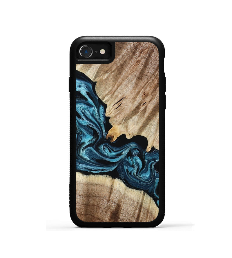 iPhone SE Wood Phone Case - Bernie (Blue, 801220)
