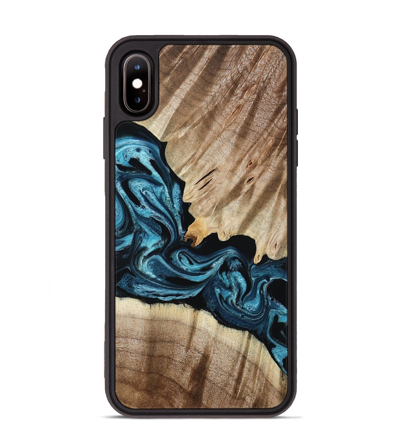 iPhone Xs Max Wood Phone Case - Bernie (Blue, 801220)