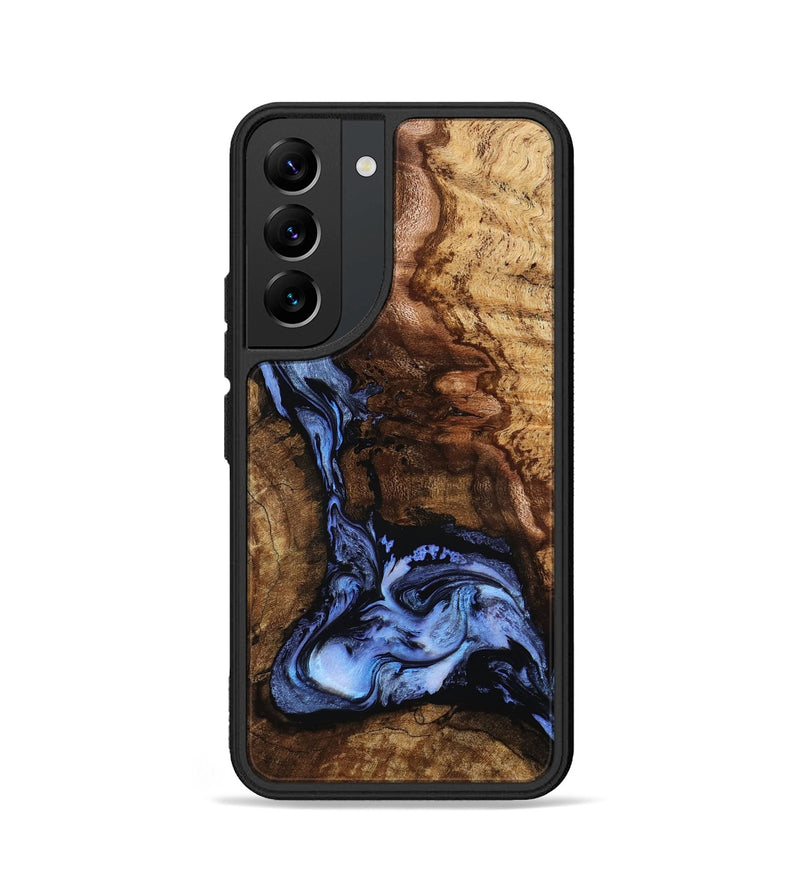 Galaxy S22 Wood Phone Case - Ladonna (Blue, 801221)