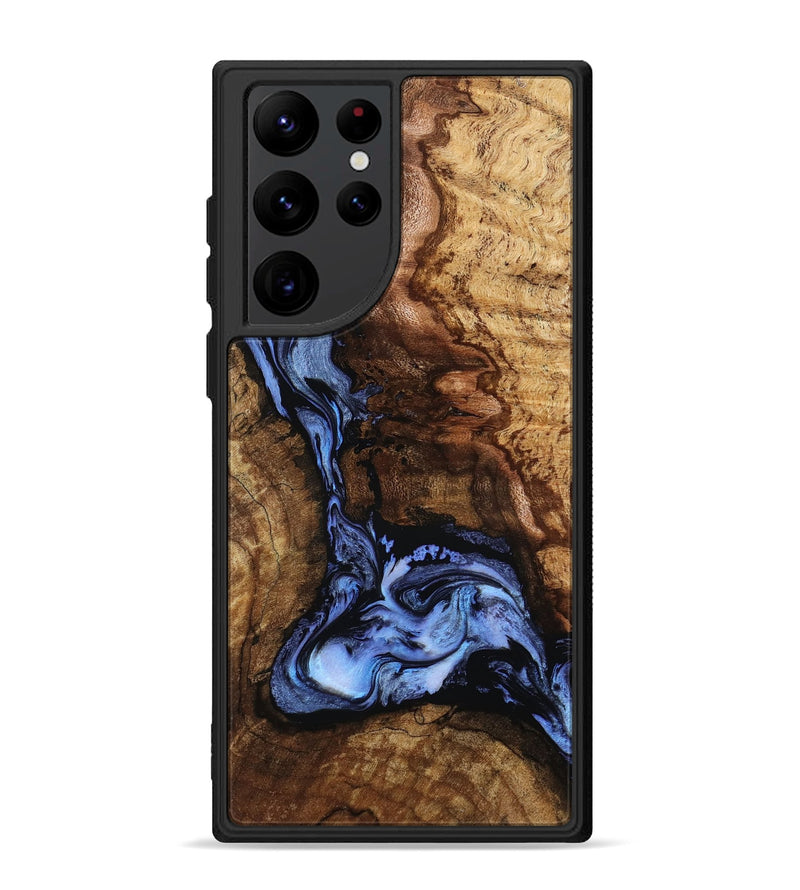 Galaxy S22 Ultra Wood Phone Case - Ladonna (Blue, 801221)