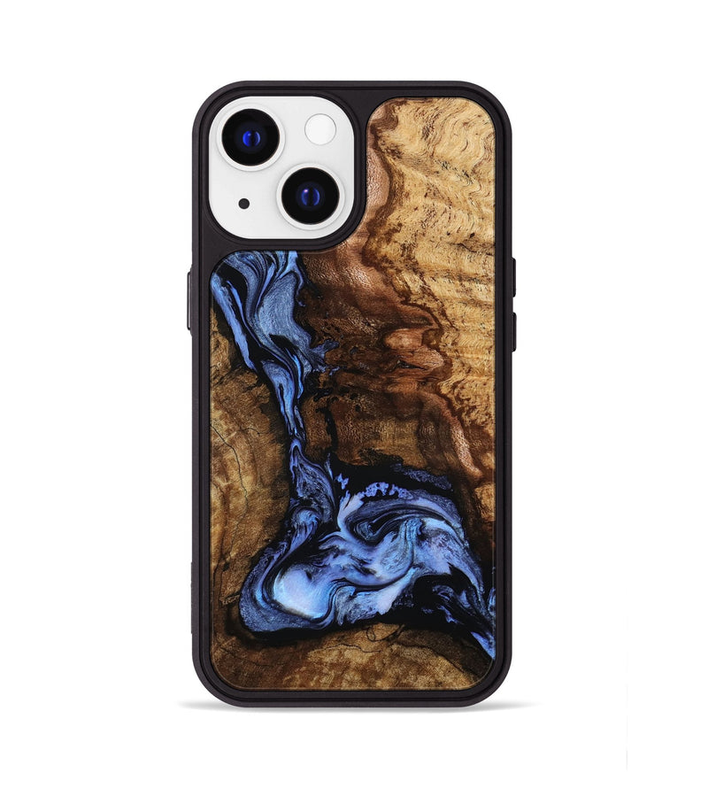 iPhone 13 Wood Phone Case - Ladonna (Blue, 801221)