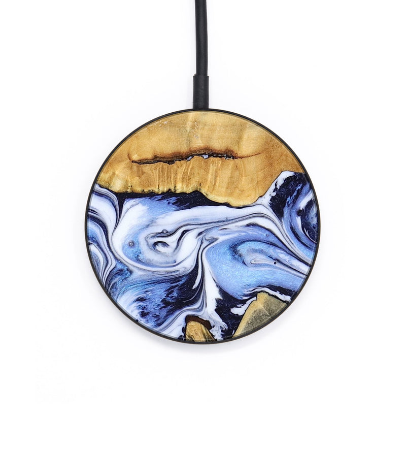 Circle Wood Wireless Charger - Son (Blue, 801222)