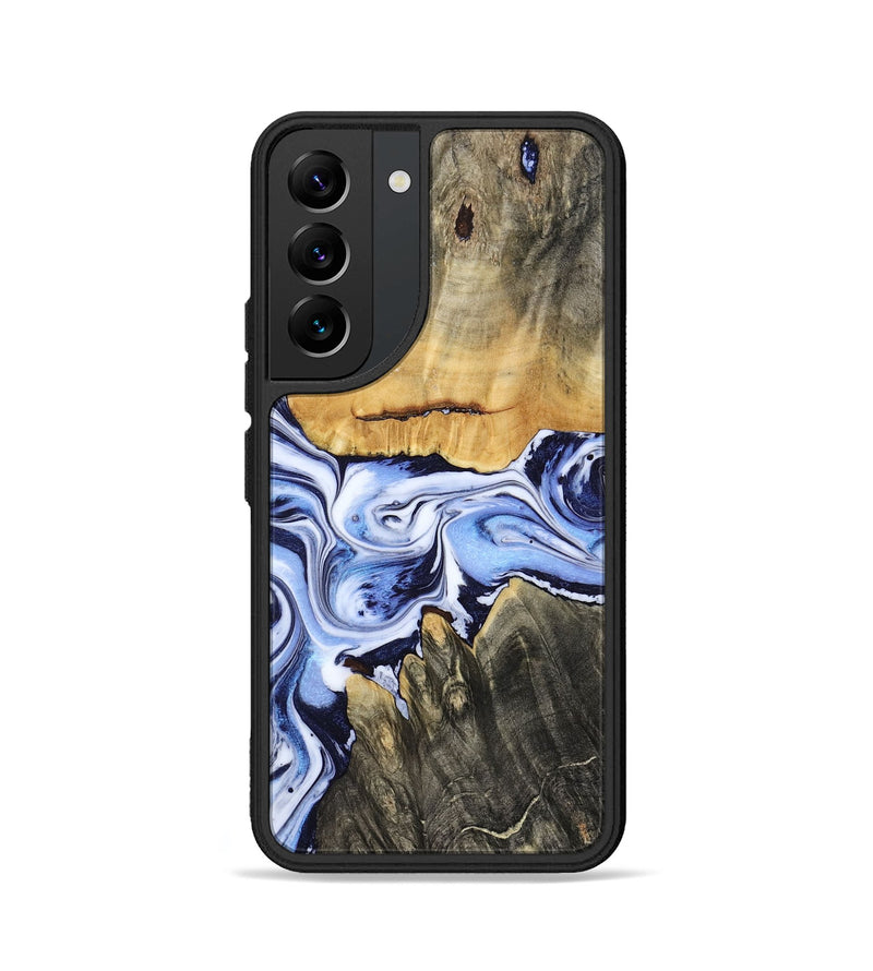 Galaxy S22 Wood Phone Case - Son (Blue, 801222)