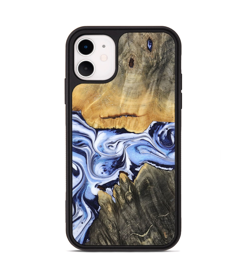 iPhone 11 Wood Phone Case - Son (Blue, 801222)