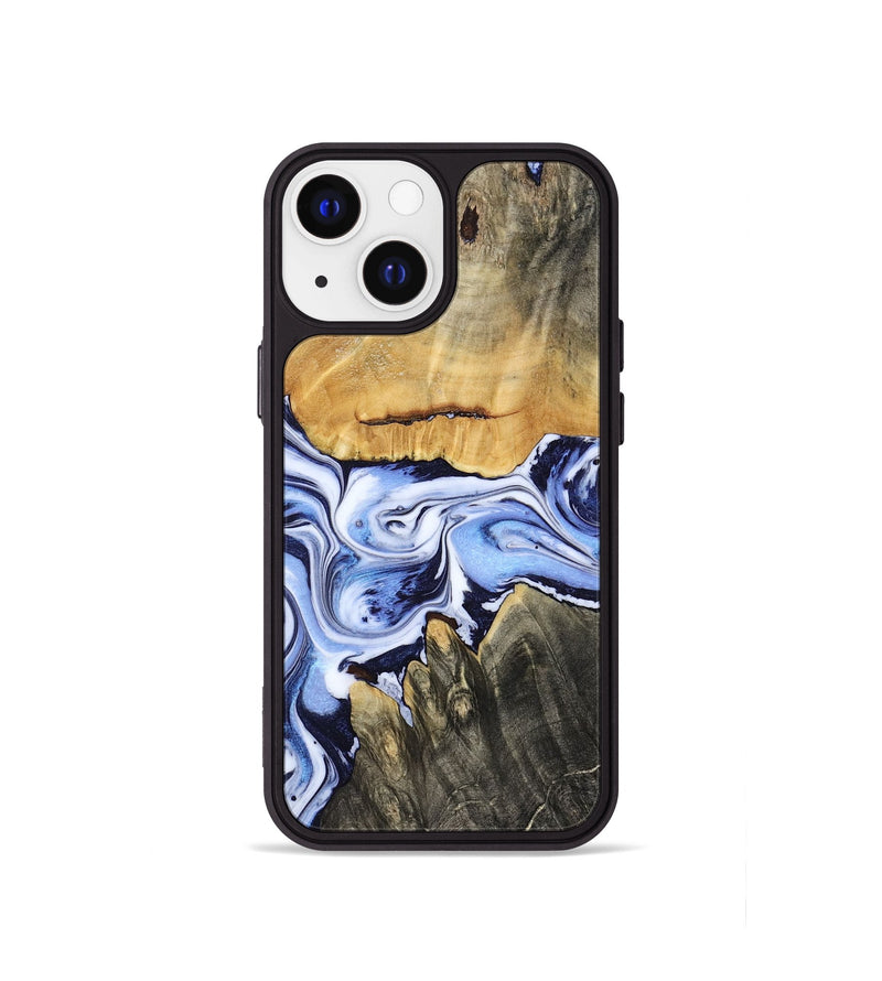 iPhone 13 mini Wood Phone Case - Son (Blue, 801222)