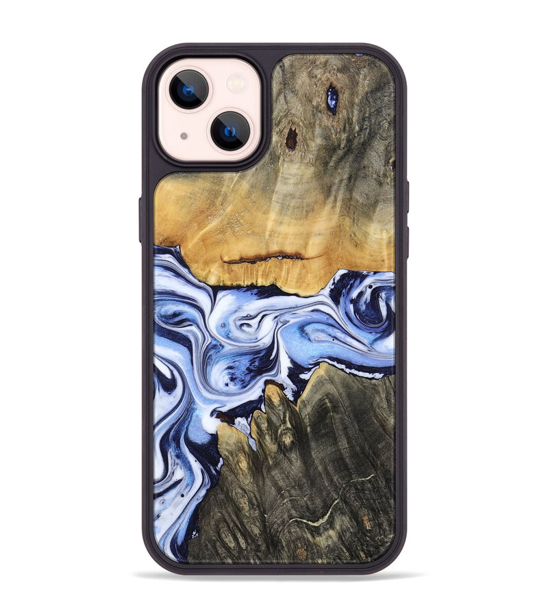 iPhone 14 Plus Wood Phone Case - Son (Blue, 801222)