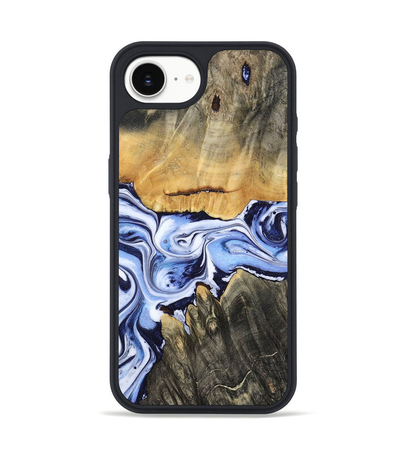 iPhone 16e Wood Phone Case - Son (Blue, 801222)