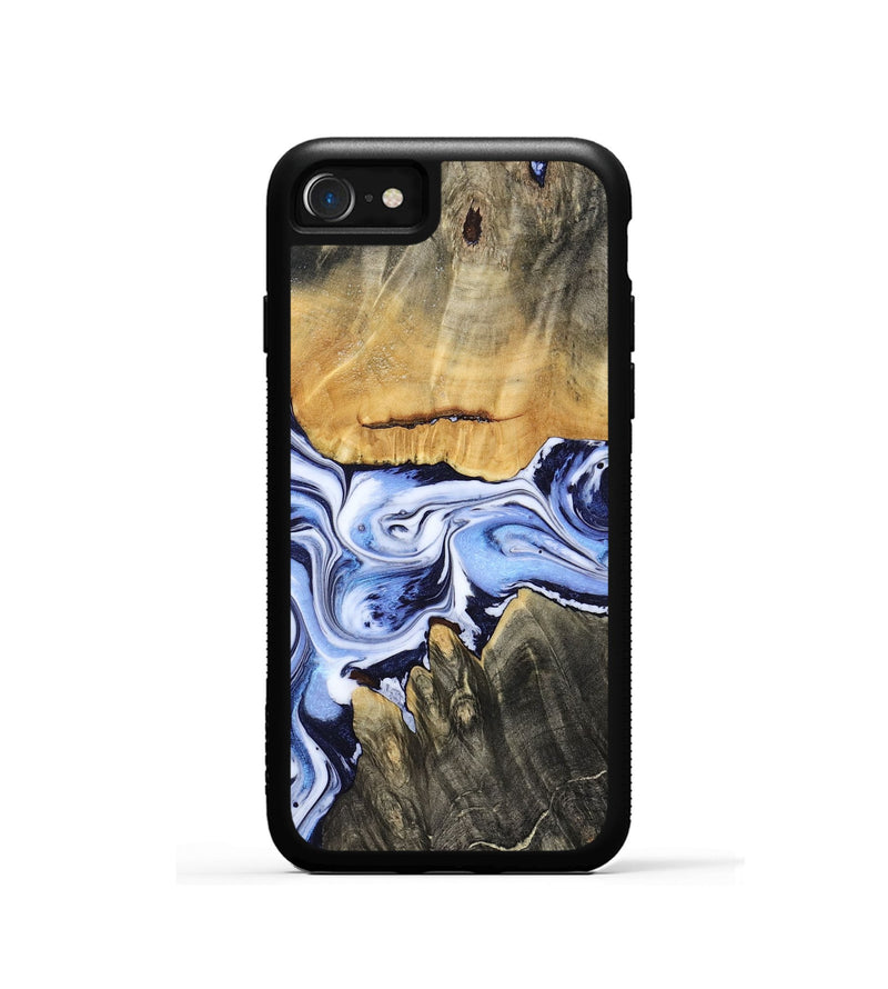 iPhone SE Wood Phone Case - Son (Blue, 801222)