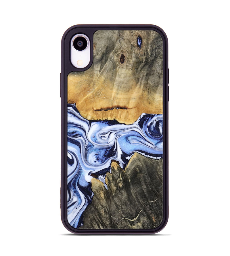 iPhone Xr Wood Phone Case - Son (Blue, 801222)