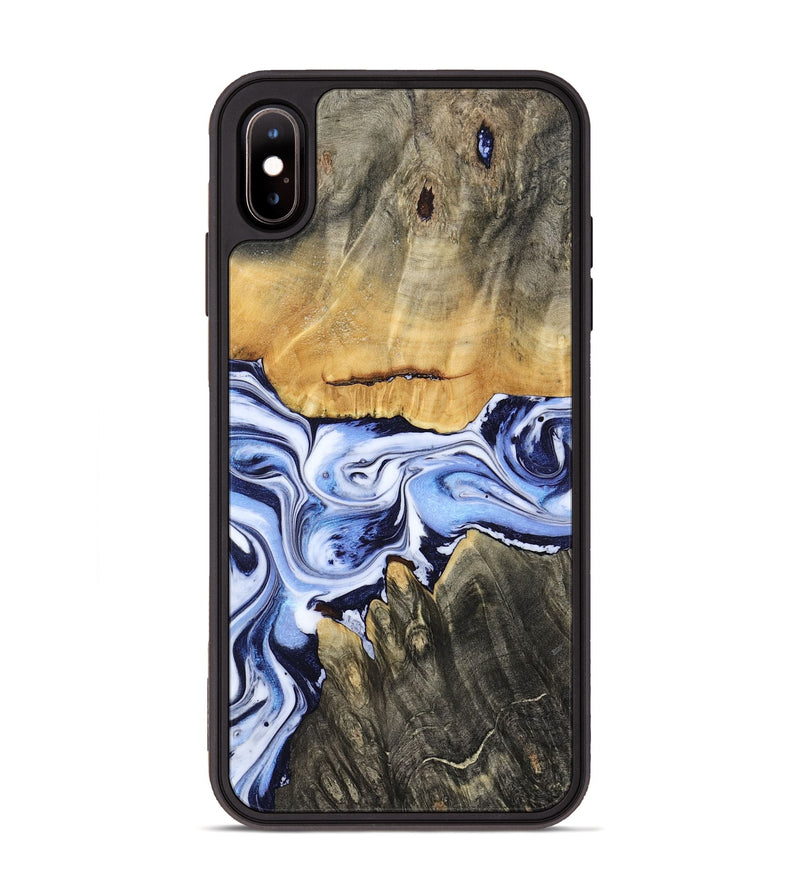 iPhone Xs Max Wood Phone Case - Son (Blue, 801222)