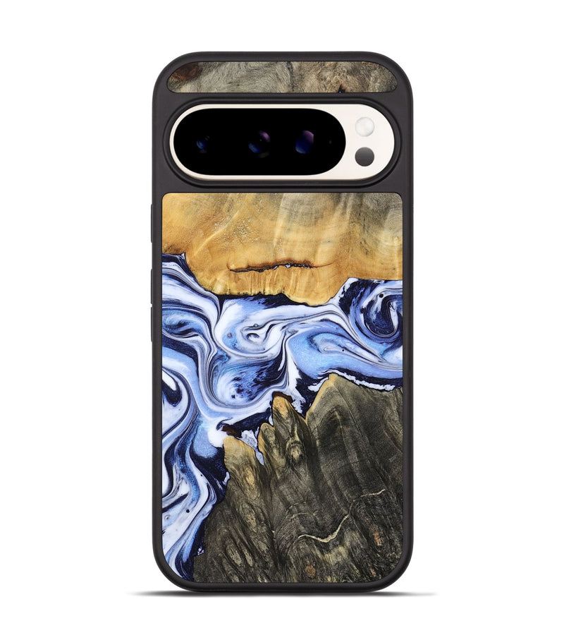 Pixel 9 Wood Phone Case - Son (Blue, 801222)