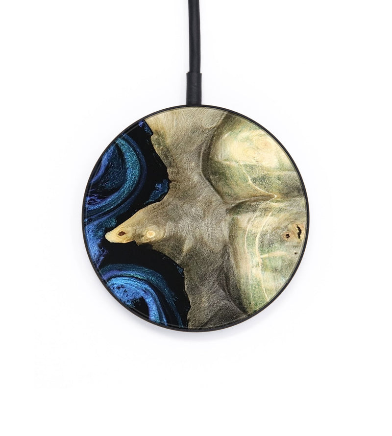 Circle Wood Wireless Charger - Kristal (Blue, 801223)