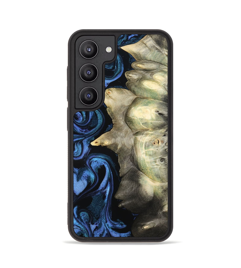 Galaxy S23 Wood Phone Case - Kristal (Blue, 801223)