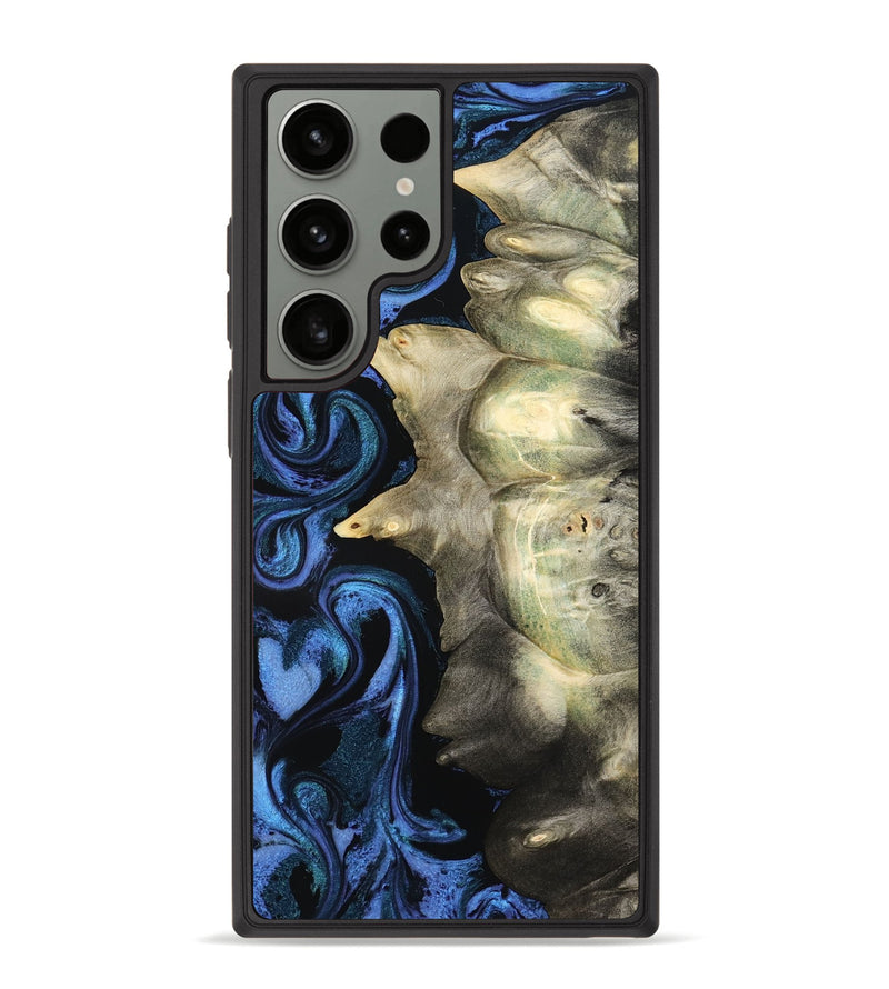 Galaxy S23 Ultra Wood Phone Case - Kristal (Blue, 801223)