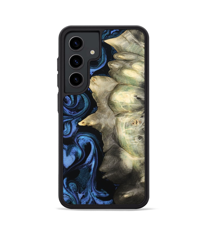 Galaxy S24 Wood Phone Case - Kristal (Blue, 801223)