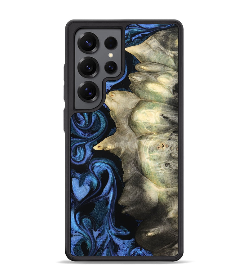 Galaxy S25 Ultra Wood Phone Case - Kristal (Blue, 801223)