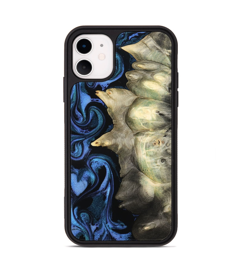 iPhone 11 Wood Phone Case - Kristal (Blue, 801223)