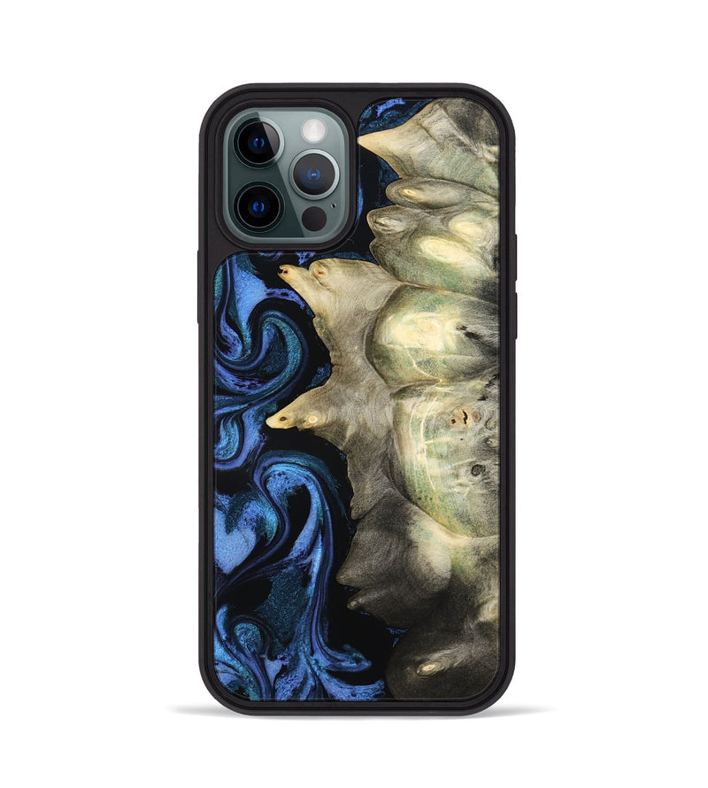 iPhone 12 Pro Wood Phone Case - Kristal (Blue, 801223)