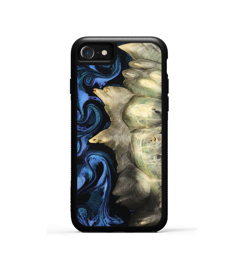 iPhone SE Wood Phone Case - Kristal (Blue, 801223)