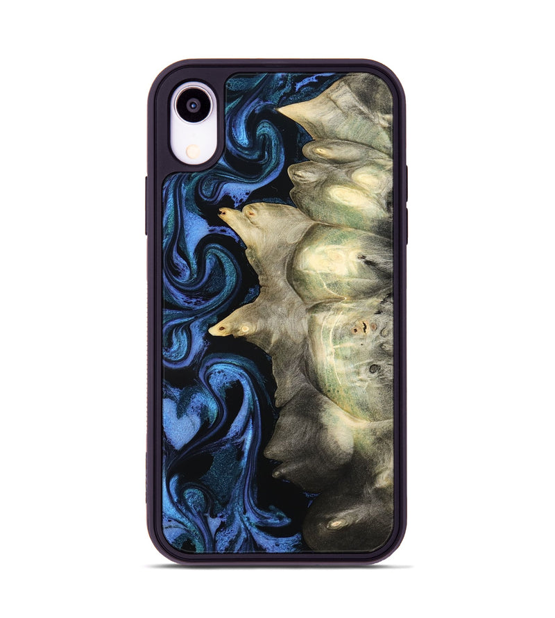 iPhone Xr Wood Phone Case - Kristal (Blue, 801223)