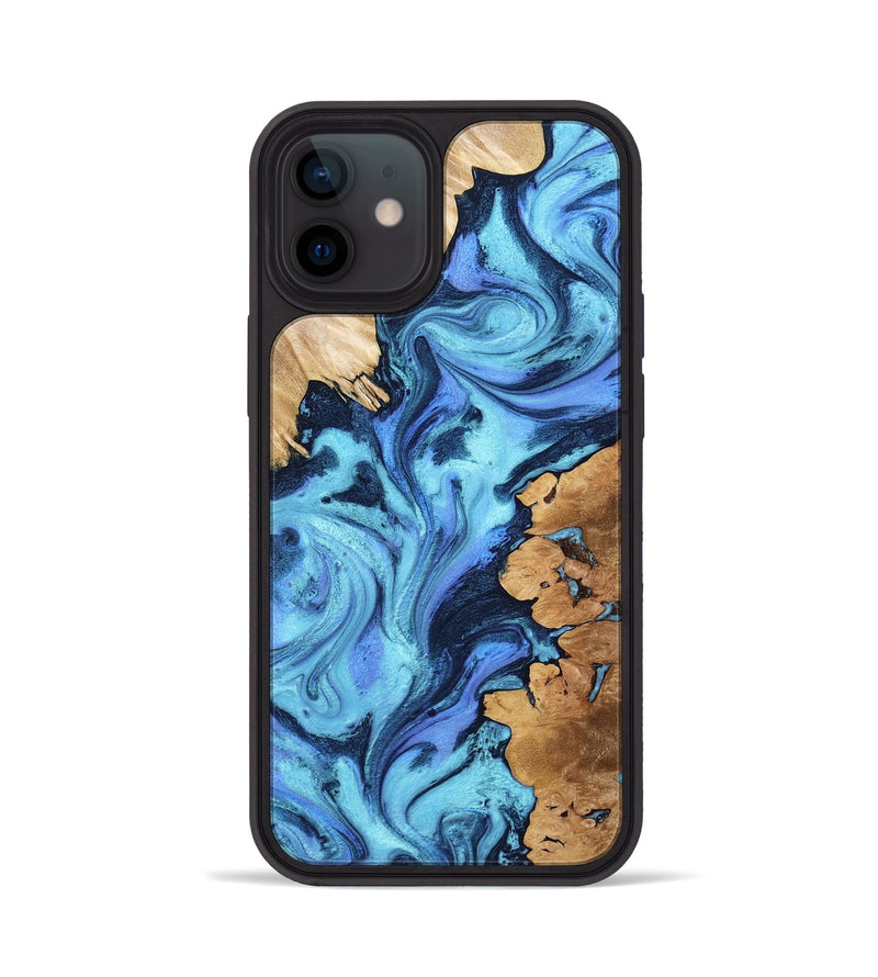 iPhone 12 Wood Phone Case - Rolla (Blue, 801225)