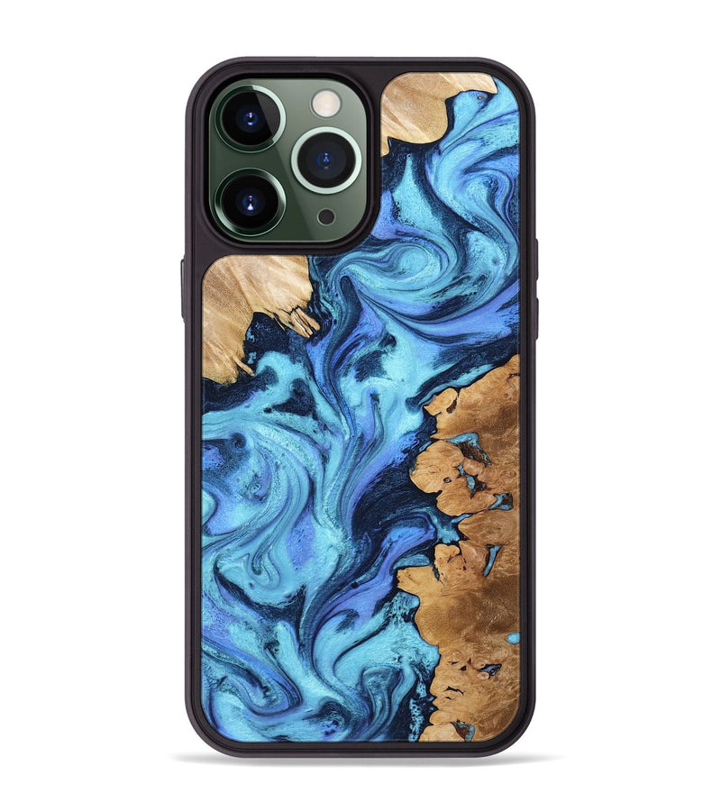 iPhone 13 Pro Max Wood Phone Case - Rolla (Blue, 801225)