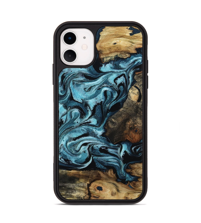 iPhone 11 Wood Phone Case - Cade (Blue, 801226)