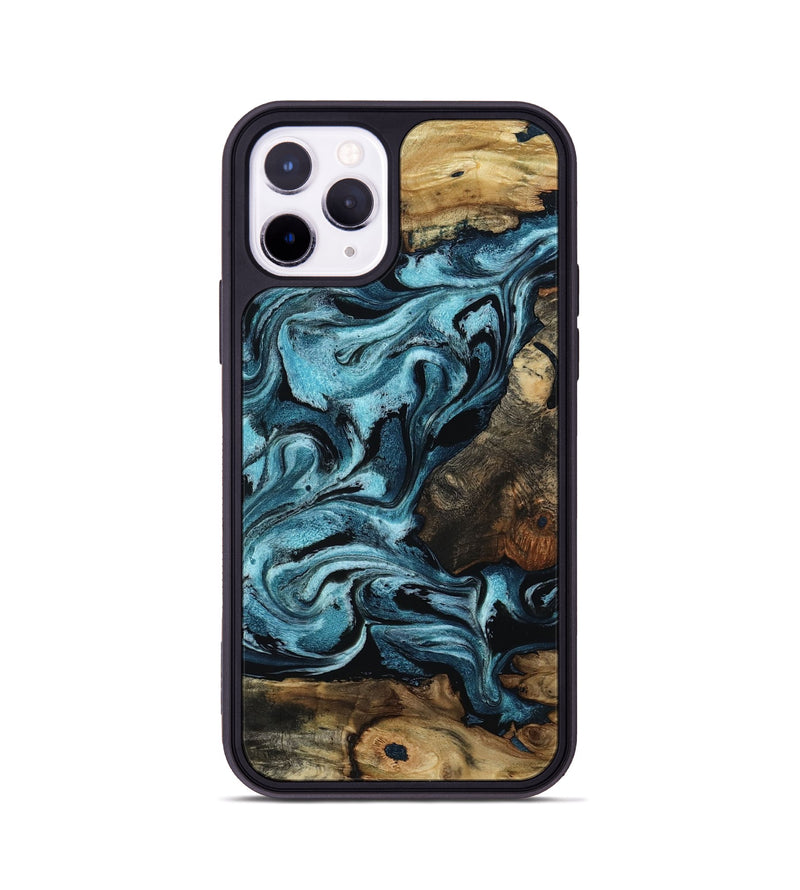 iPhone 11 Pro Wood Phone Case - Cade (Blue, 801226)
