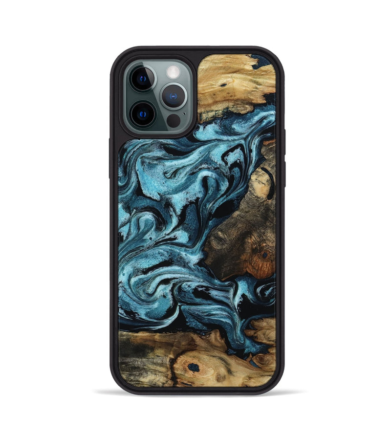 iPhone 12 Pro Wood Phone Case - Cade (Blue, 801226)