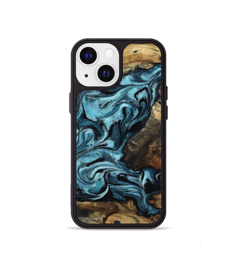 iPhone 13 mini Wood Phone Case - Cade (Blue, 801226)