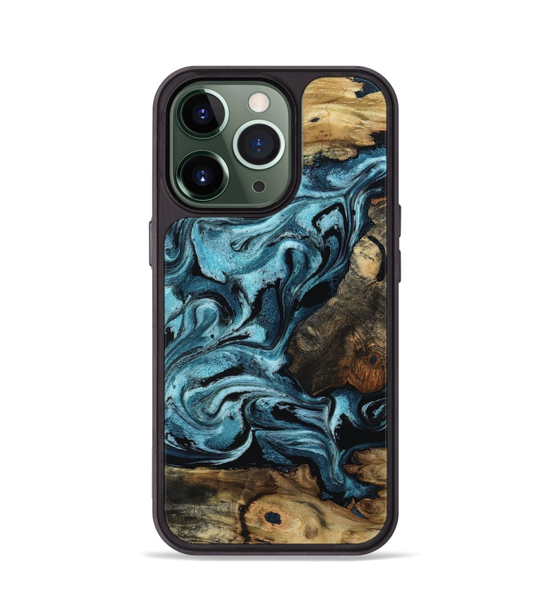iPhone 13 Pro Wood Phone Case - Cade (Blue, 801226)
