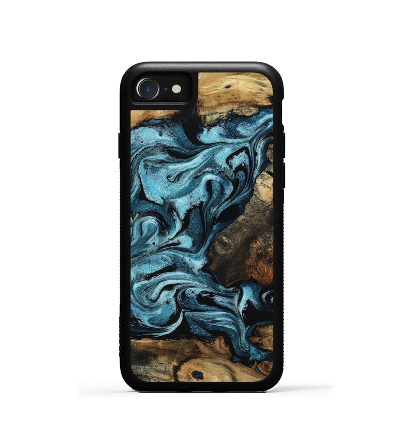 iPhone SE Wood Phone Case - Cade (Blue, 801226)