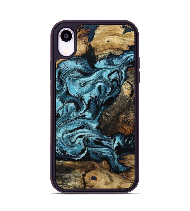 iPhone Xr Wood Phone Case - Cade (Blue, 801226)