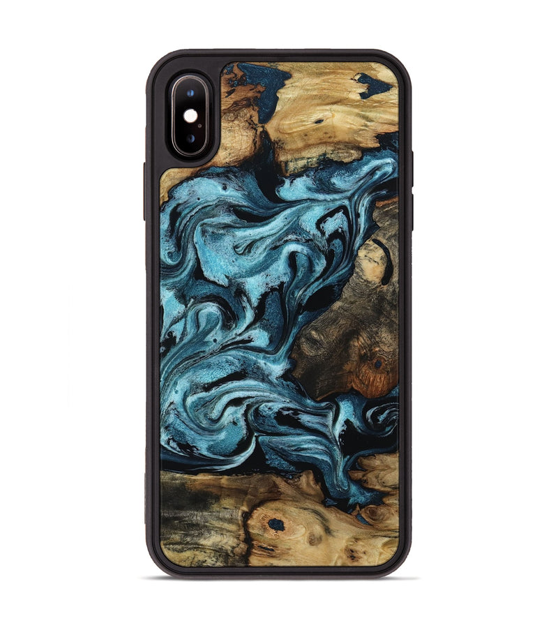 iPhone Xs Max Wood Phone Case - Cade (Blue, 801226)