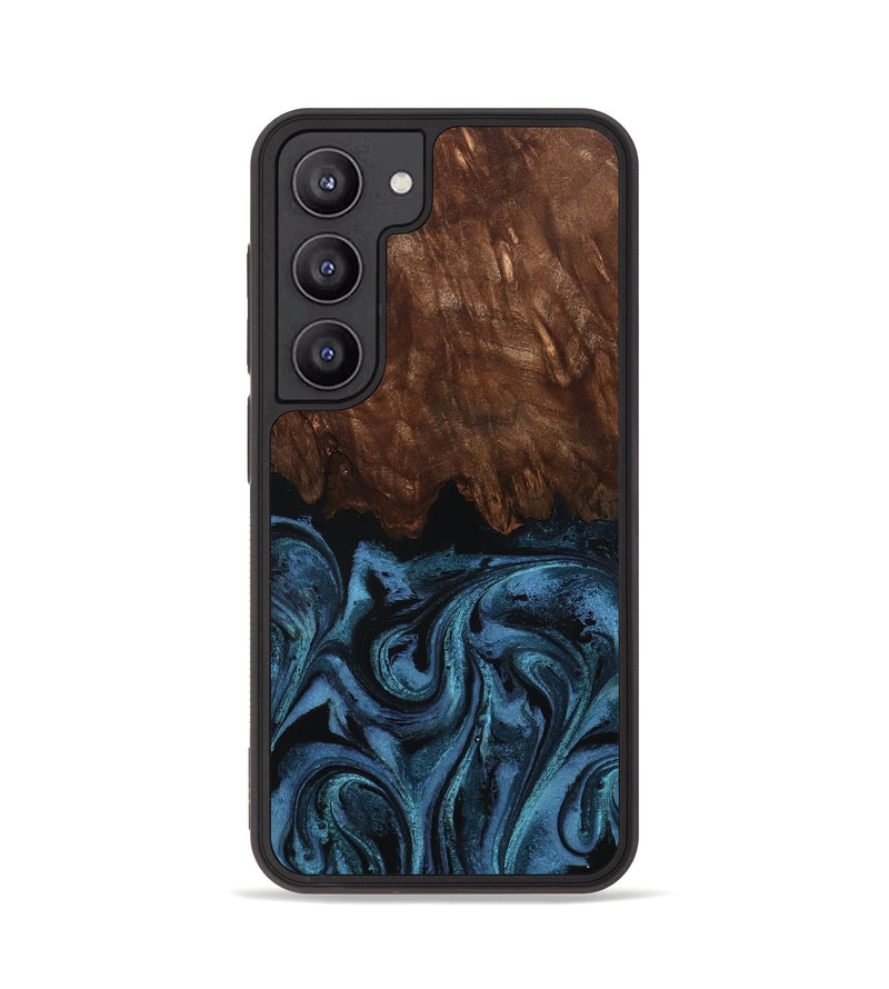 Galaxy S23 Wood Phone Case - Lian (Blue, 801227)
