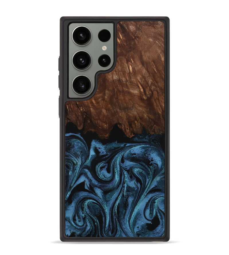 Galaxy S23 Ultra Wood Phone Case - Lian (Blue, 801227)