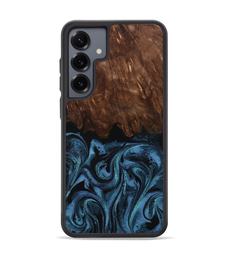 Galaxy S25 Plus Wood Phone Case - Lian (Blue, 801227)